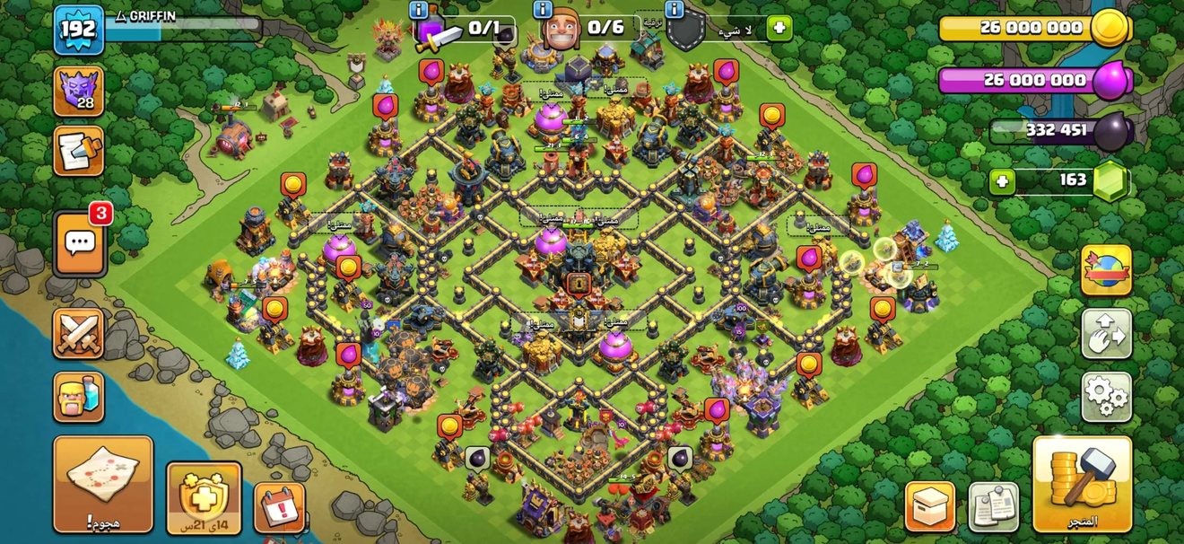 The same Clash of Clans walls after Zen Macro auto-upgraded them